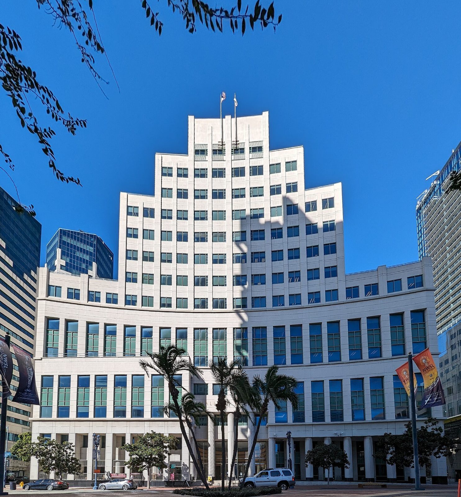 The Hall of Justice in downtown San Diego. PANA, represented by the ACLU Foundation of San Diego & Imperial Counties, filed suit Tuesday in San Diego Superior Court.