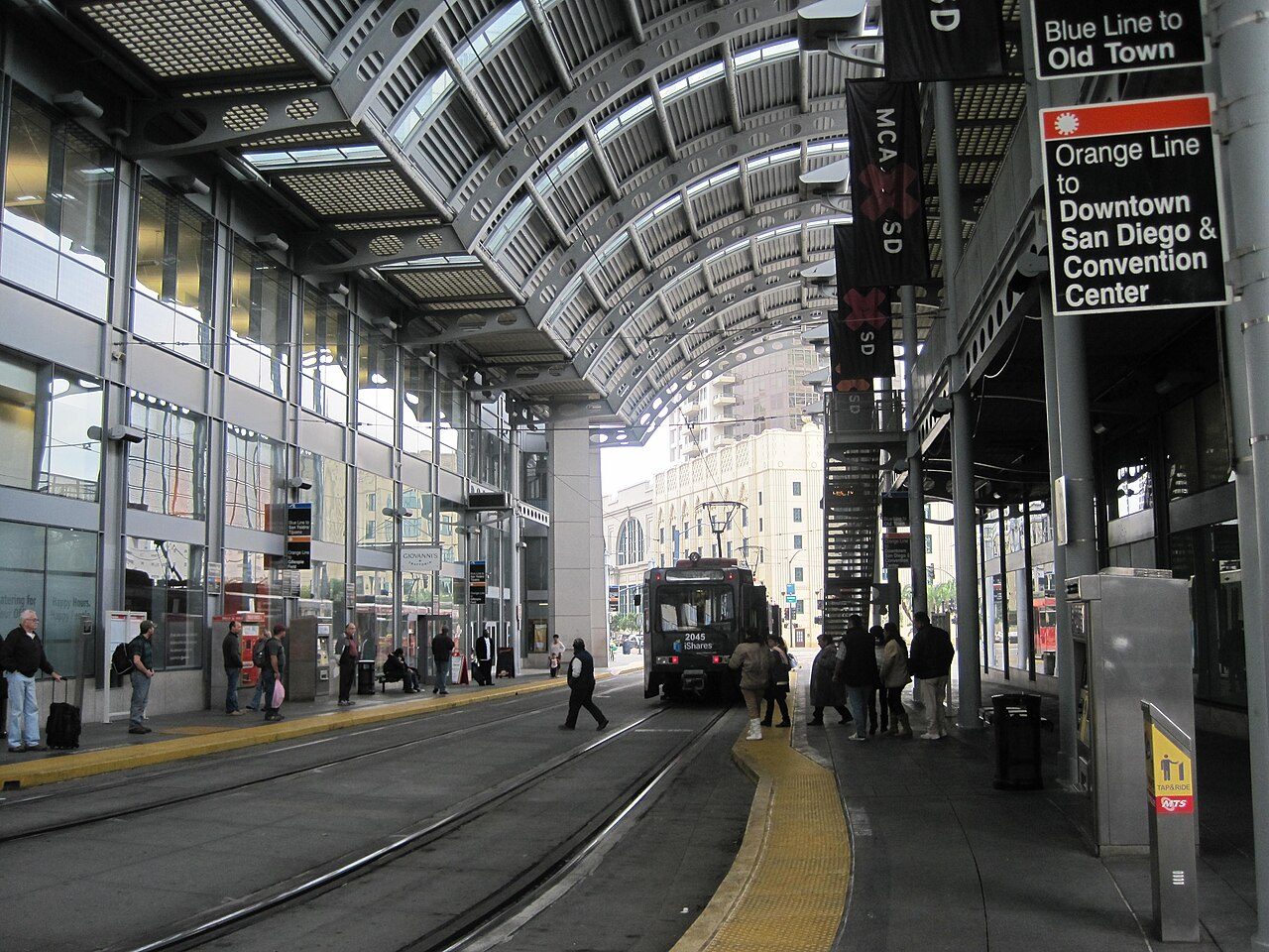 America Plaza station downtown, where the Blue and Orange lines meet. Ride the Blue Line end to end before you buy a second car.