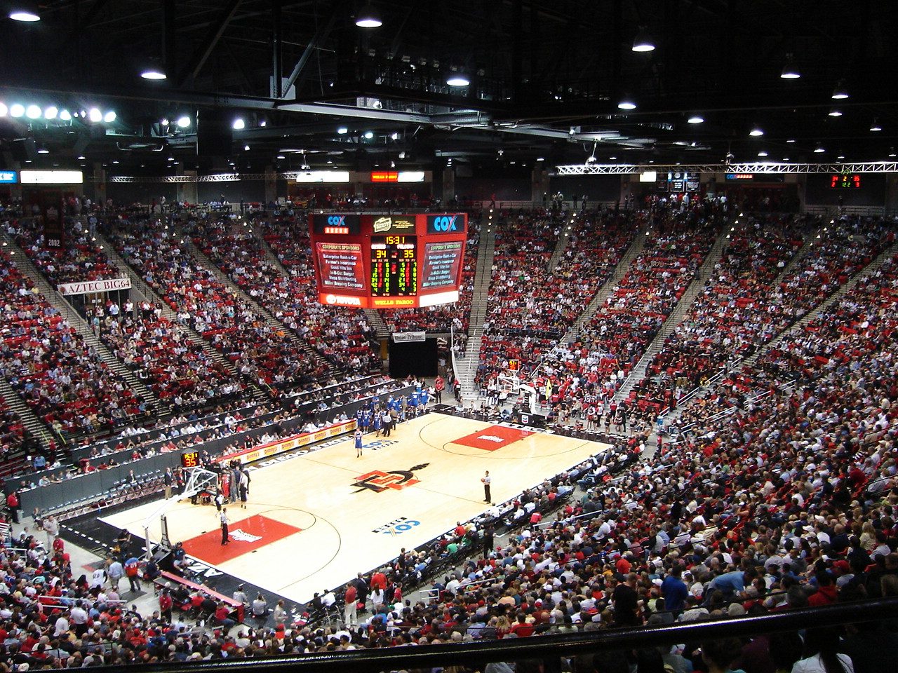 Viejas Arena during a game in 2006, when the building was known as Cox Arena. The Aztecs open the regular season at home on Nov. 3 against Fullerton State.