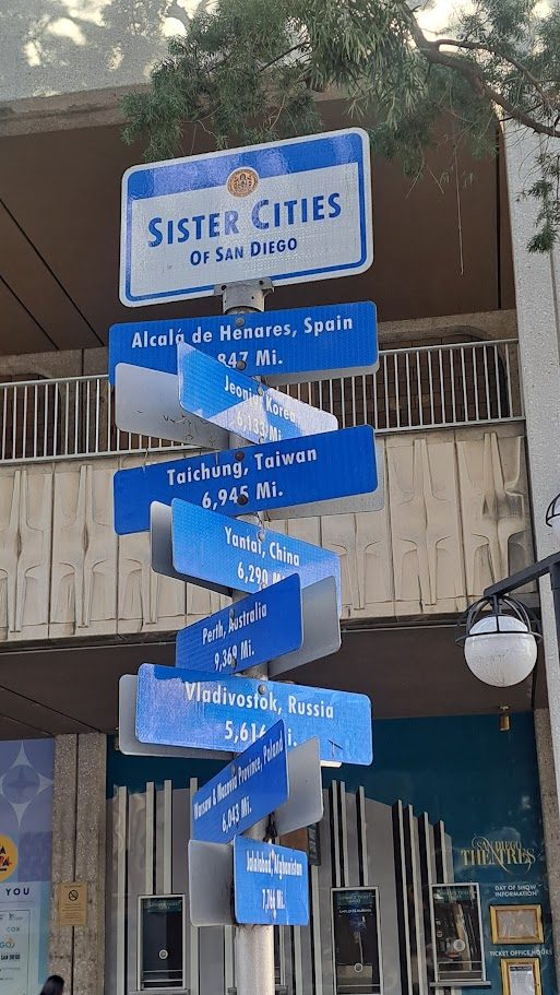 The Sister Cities signpost at Civic Center Plaza, outside the Civic Theatre and a short walk from the council chambers at City Hall. The reforms now go to the full council for a final decision.