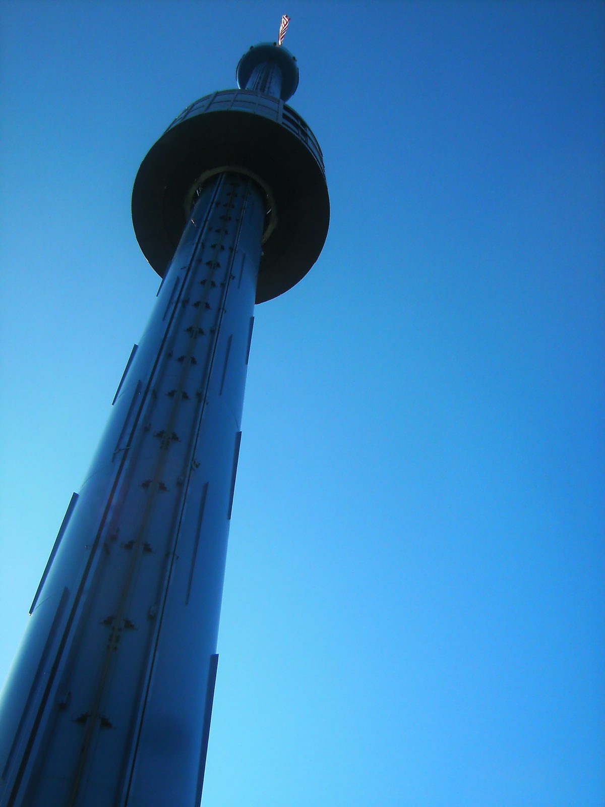 The SeaWorld Skytower against a clear sky. The park sits at 500 Sea World Drive in Mission Bay Park, where the plan's own sea level rise assessment identifies 3.3 feet of rise as the exposure threshold for the guest parking planning area.