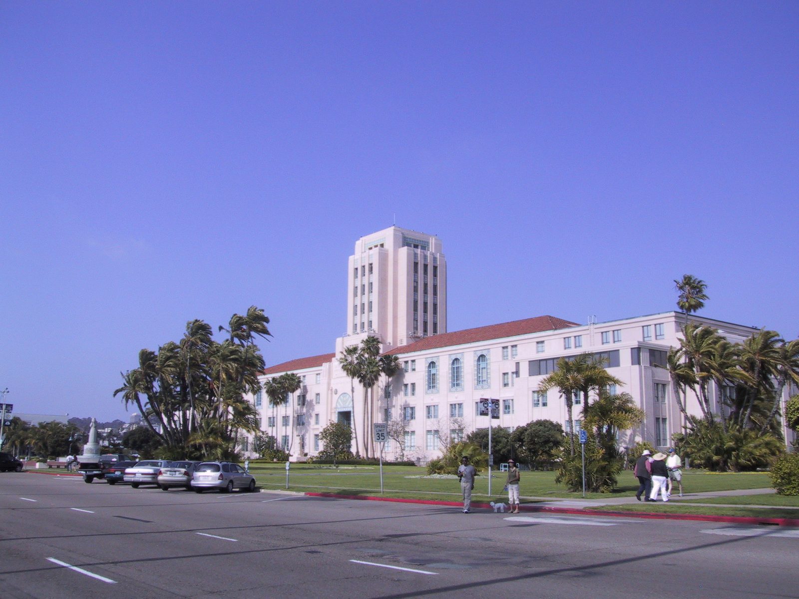 The San Diego City and County Administration Building on Harbor Drive. The ordinance the council amended on Tuesday covers anyone who performs work within the city limits, where the local minimum wage is higher than the state floor.