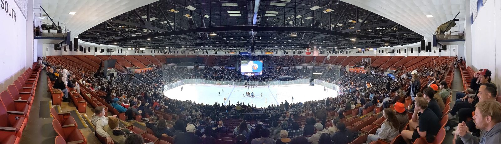 Pechanga Arena in hockey configuration. The Gulls are 2-1-1-0 after Saturday's 2-0 home-opening win over Henderson, the first shutout in team AHL history in a home opener.