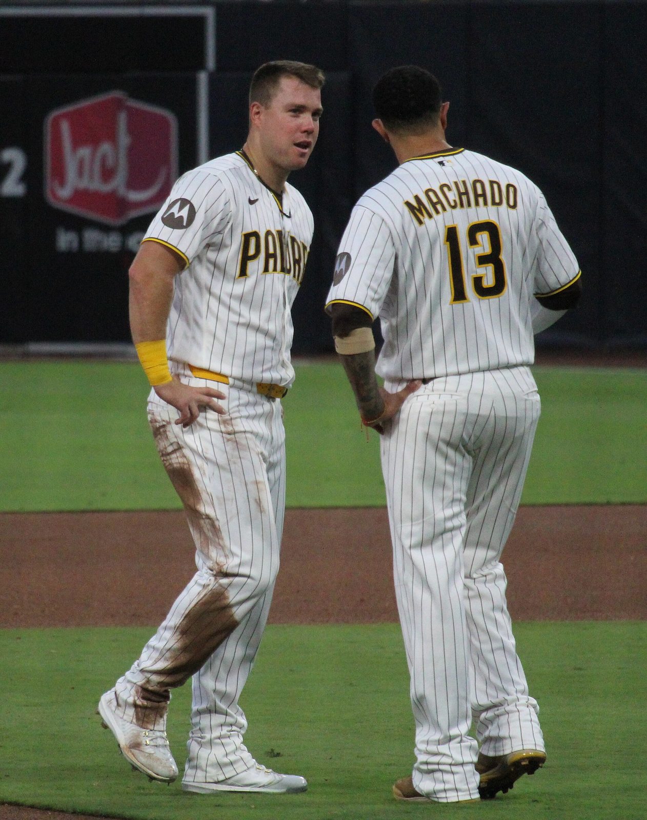 Gavin Sheets in a Padres uniform earlier this season. His pinch-hit two-run homer in the fourth inning on Wednesday turned a 2-1 game into a 4-1 Padres lead.