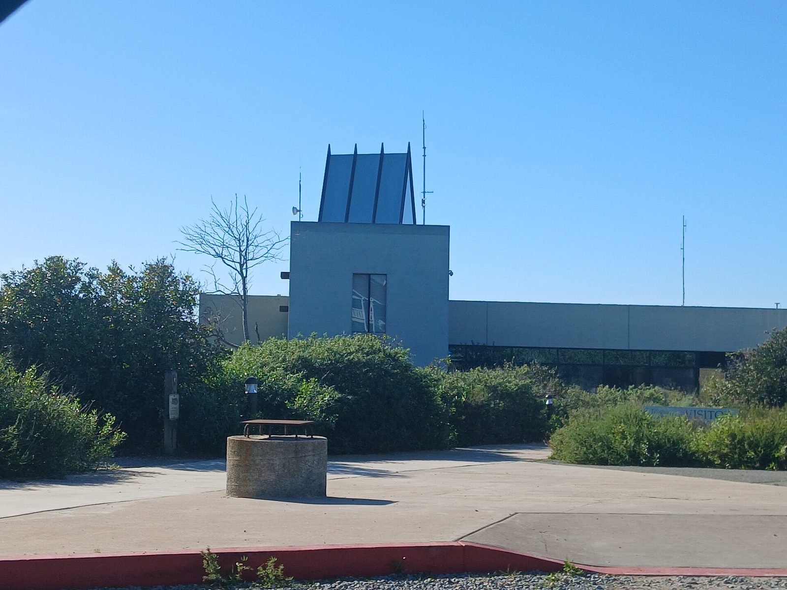 The visitor center at the Tijuana River National Estuarine Research Reserve. The reserve sits at the U.S. end of a binational watershed, and its marshes take the first hit when polluted river water crosses the border.