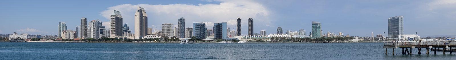 Downtown San Diego from the waterfront. The president's comments drew condemnation from Gov. Gavin Newsom and Los Angeles Mayor Karen Bass as well.