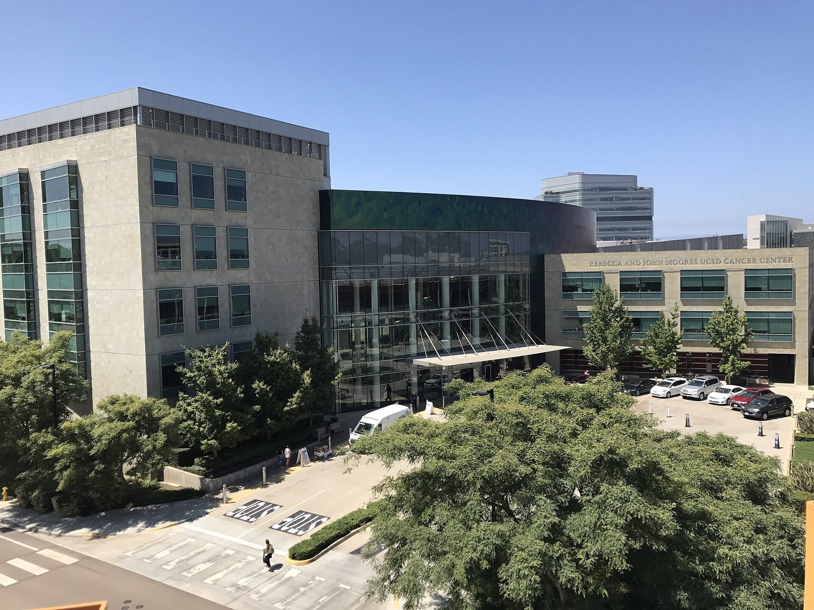 The Rebecca and John Moores UCSD Cancer Center in La Jolla. The study's lead author, John P. Pierce, works at Moores and at the university's public health school, which together published the analysis in the journal Tobacco Control.