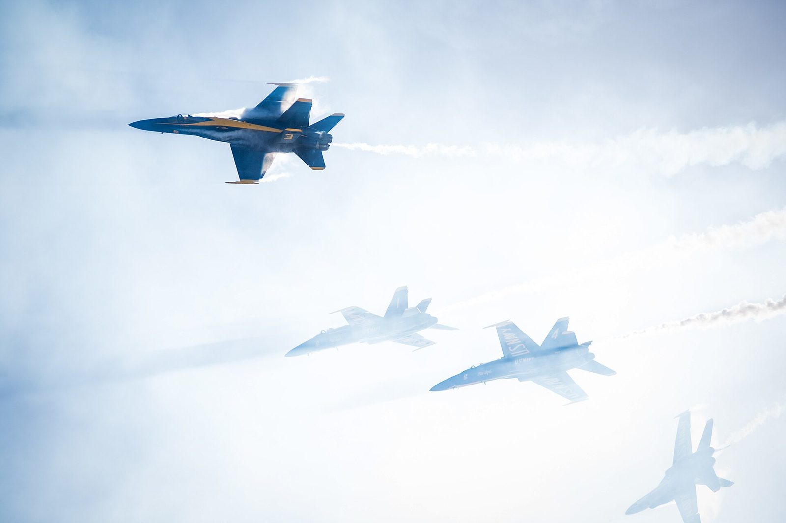 The Blue Angels perform at the Miramar Air Show, the Marine Corps air station's annual open house.