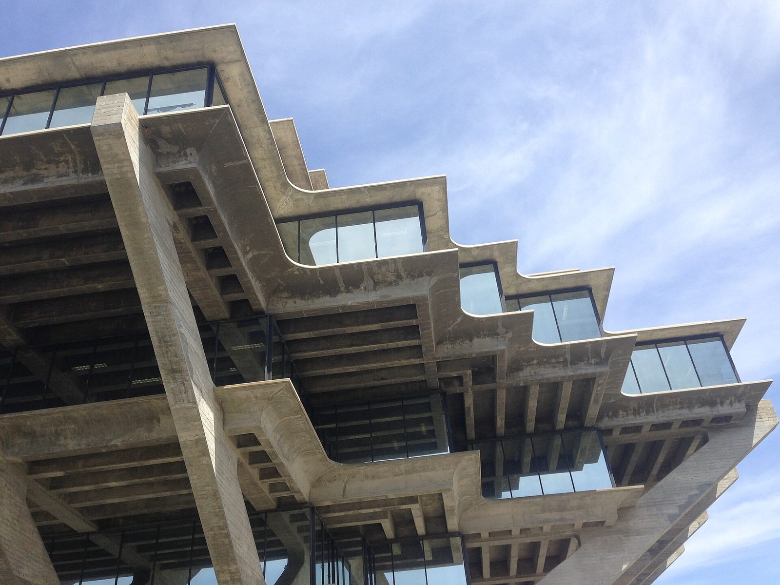 Geisel Library at UC San Diego, seen from below. The vaping analysis was led by researchers at the university's Herbert Wertheim School of Public Health and Human Longevity Science and its Moores Cancer Center, working from a long-running national survey of tobacco use.